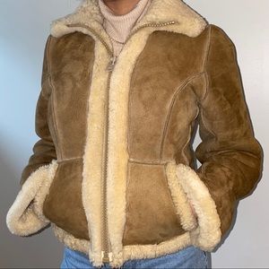 80s Vintage Shearling Wool Jacket